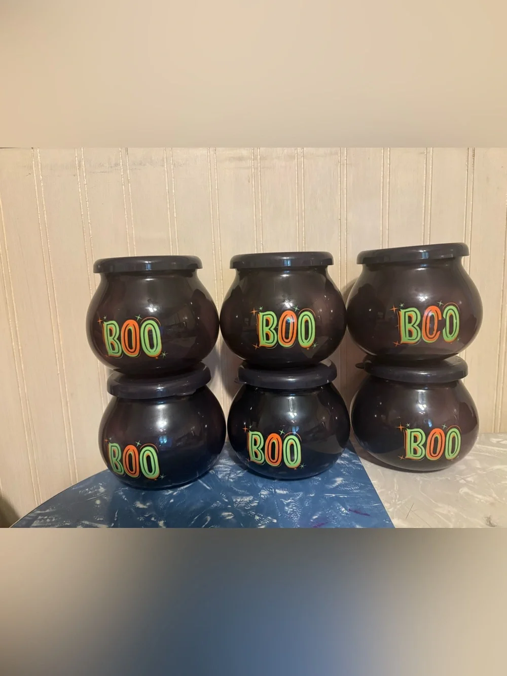 Lot of 12 Target Hyde and Eek Boutique Plastic Boo Snack Cups with Lids - NWT